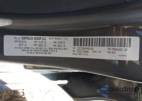 2015 Chrysler 200 S z USA, uszkodzony, nr VIN 1C3CCCBG4FN551421